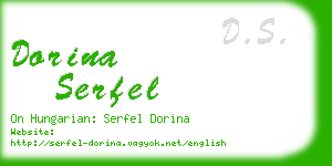 dorina serfel business card